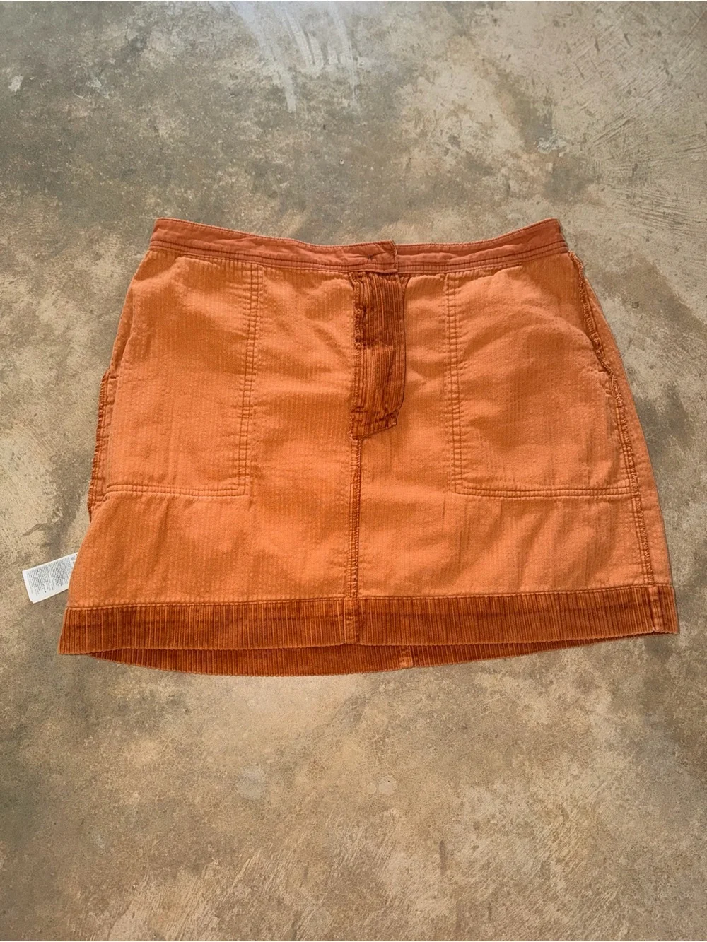 GAP Deep Camel Corduroy Mini Skirt 14 Utility Pockets 100% Cotton Preppy Fall